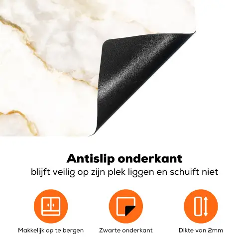 Marmeren Melodie Inductie beschermer vinyl 3mm klein -zzzzzzz-td-onderkant