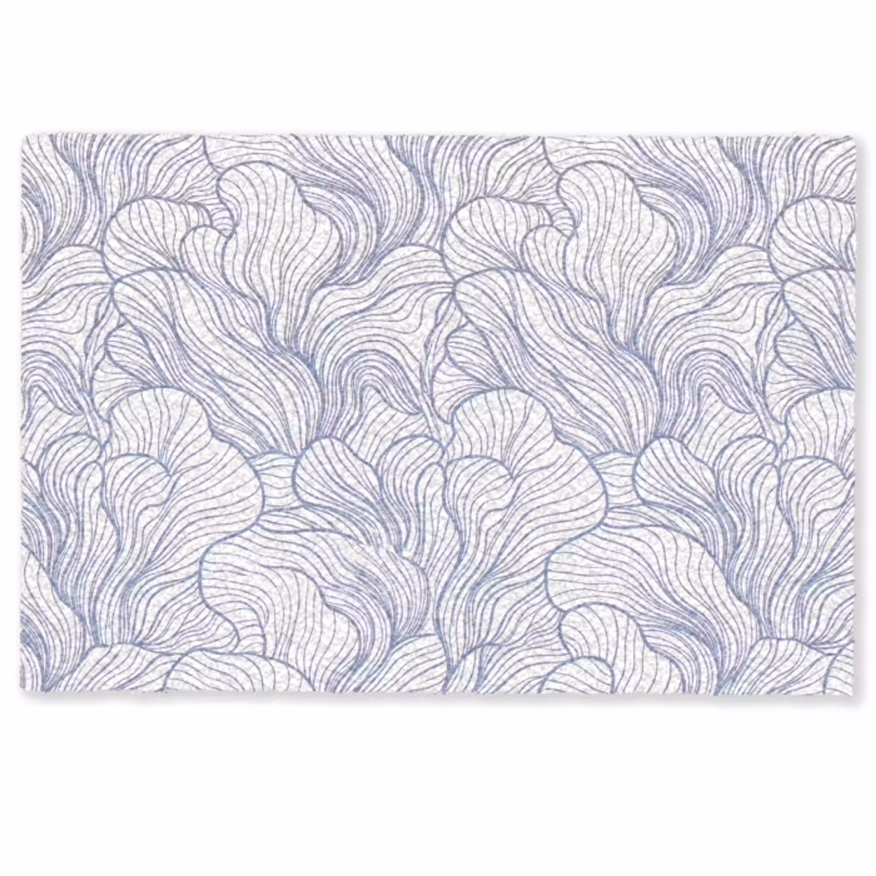 Patroon - Lijnen - Organisch - Abstract - Blauw Deurmat klein -zkaufland3d