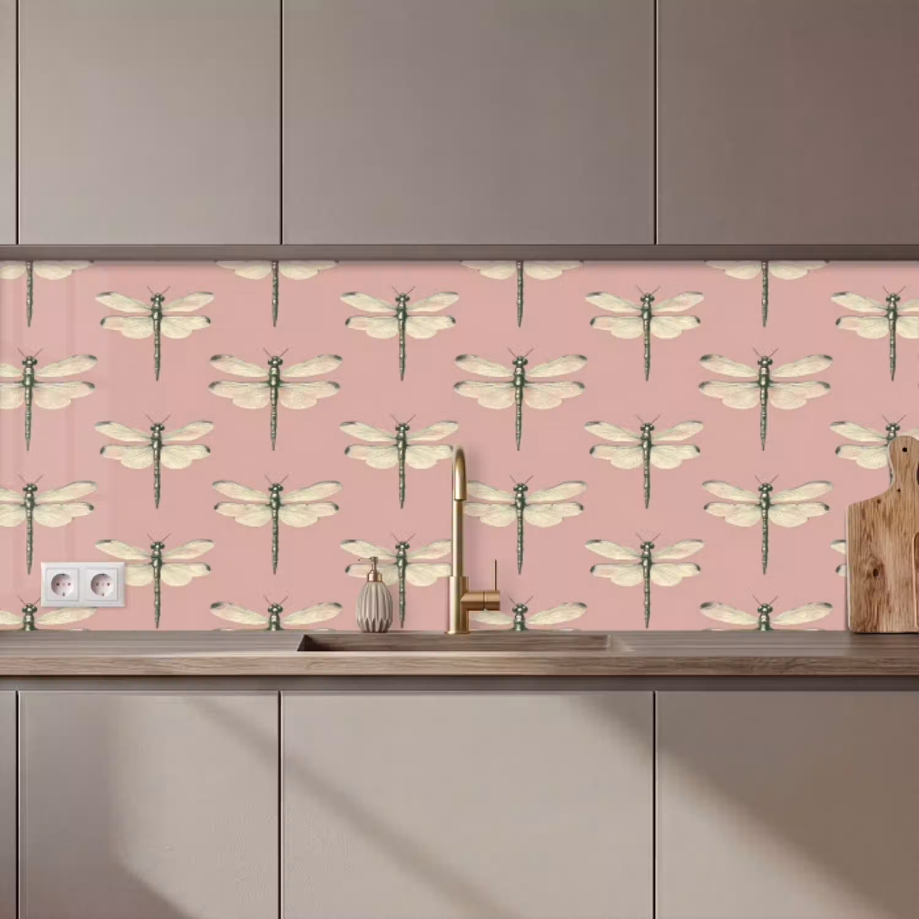 Lillibellen - Patroon - Roze keuken achterwand 2 middel 871 zz_3dshopping