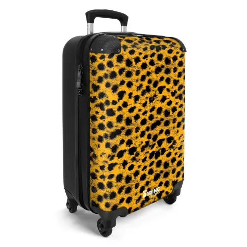 Goudgele panterprint NBS - Handbagage koffer - Kinderen Unisex middel -productfoto_3d