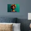 Vrouw - Hoodtooi - Tropisch - Fruit - Druiven poster papier klein -sfeer2