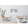 Ijsbeer - Sneeuw - Sterren - Blauw Muursticker klein -eettafel