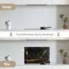 Marmer - Goud - Zwart - Marmerlook - Luxe - Glitter keuken achterwand spatscherm klein -voor_na_NL