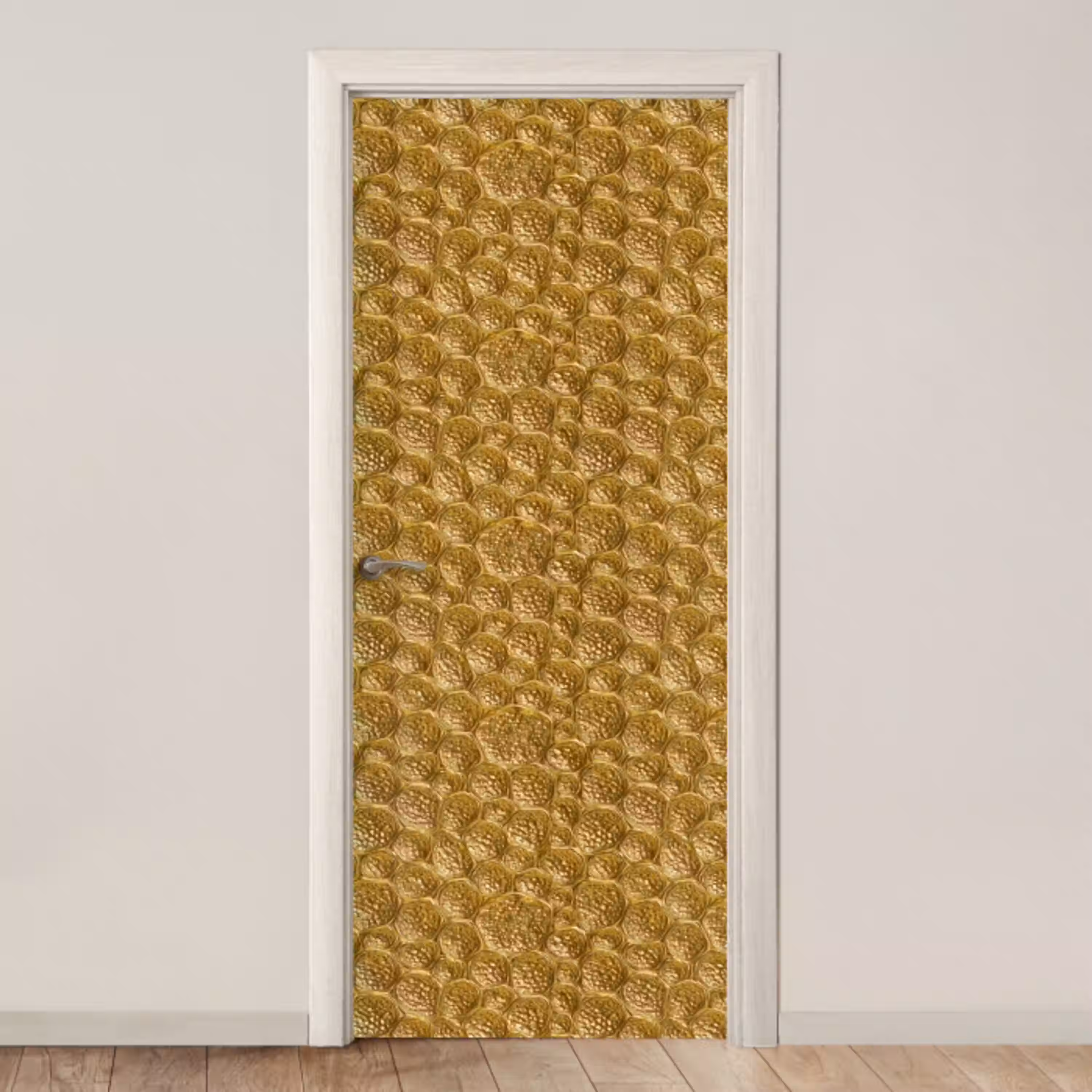 Gehamerd - Mozaïek - Antiek - Goud deurposter klein 289 -3d_beige