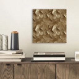 Organisch - Patroon - Bladeren - Goud aluminium wit klein 46 -sfeer1