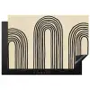 Boogvormen - Zwart - Strak Inductie beschermer vinyl 3mm klein -3d