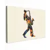 Saxofoon - Abstract - Persoon - Blauw canvas 2cm klein -z3d