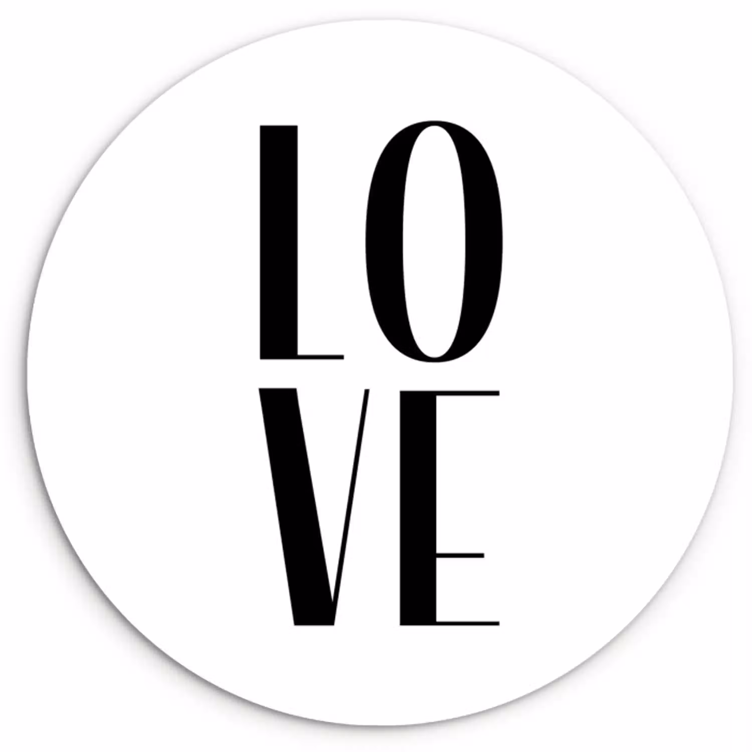 Liefdeslettertypografie KitchenYeah - Keuken - Wandcirkel Forex klein -3d