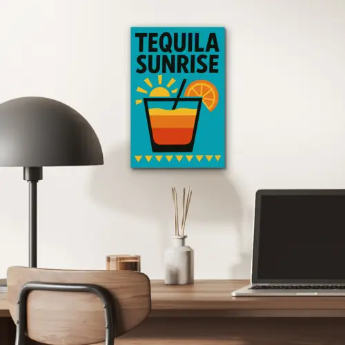 Illustratie - Tequila - Glas - Blauw aluminium wit klein -sfeer5