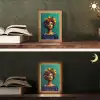Vrouw - Hoodtooi - Tropisch - Fruit - Druiven Light Box met kabel (Tafellamp) klein -sfeer3