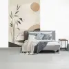 Japandi - Landschap - Beige fotobehang vinyl groot -slaapkamer