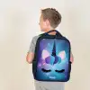 Eenhoorn op een sterrenhemel achtergrond Rugzak - Zwart middel -sfeer2
