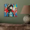 Graffiti - Vintage - Jongen - Street art - Neon - Banksy aluminium wit klein -sfeer2