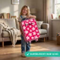 Madeliefjesmania hotpink Kinderkoffer - Roze klein -sfeer2_DE