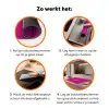 Focus - Smiley - Roze Inductie beschermer vinyl 3mm klein -zzzzzzz-td-werking