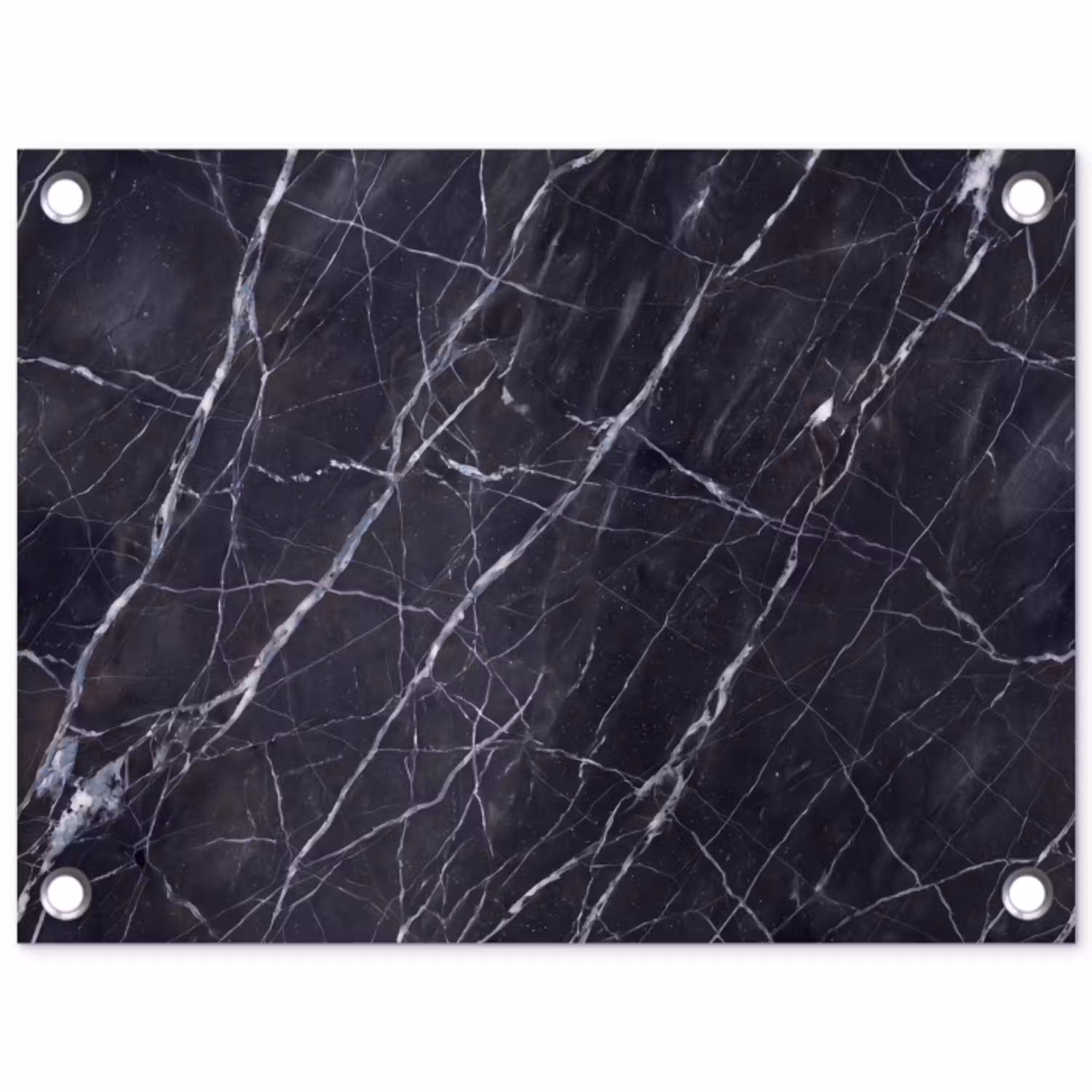 Marmer - Patroon - Modern - Zwart - Wit tuinposter los doek klein -3d
