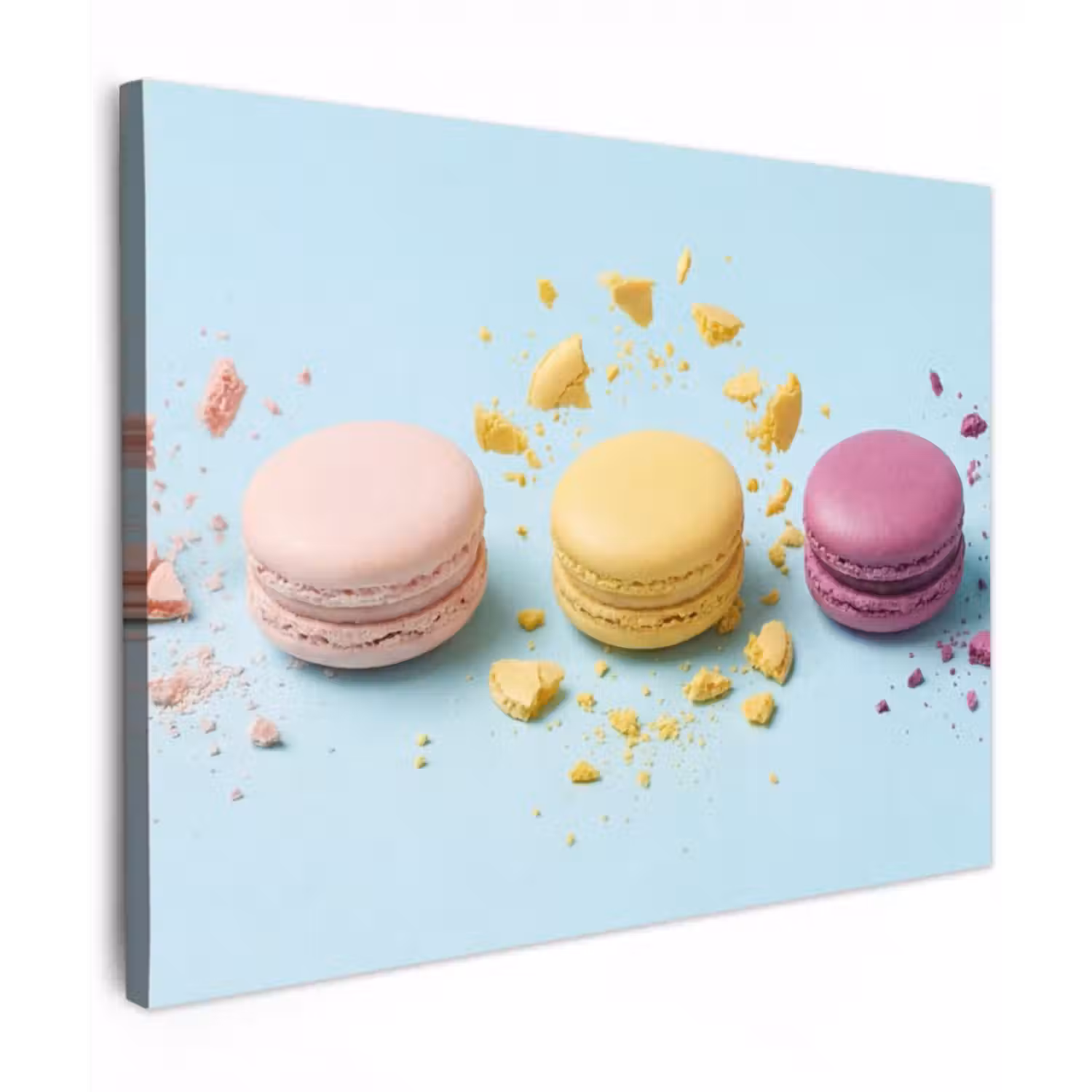 Leinwandbild - Makronen - Bunt - Pastell
