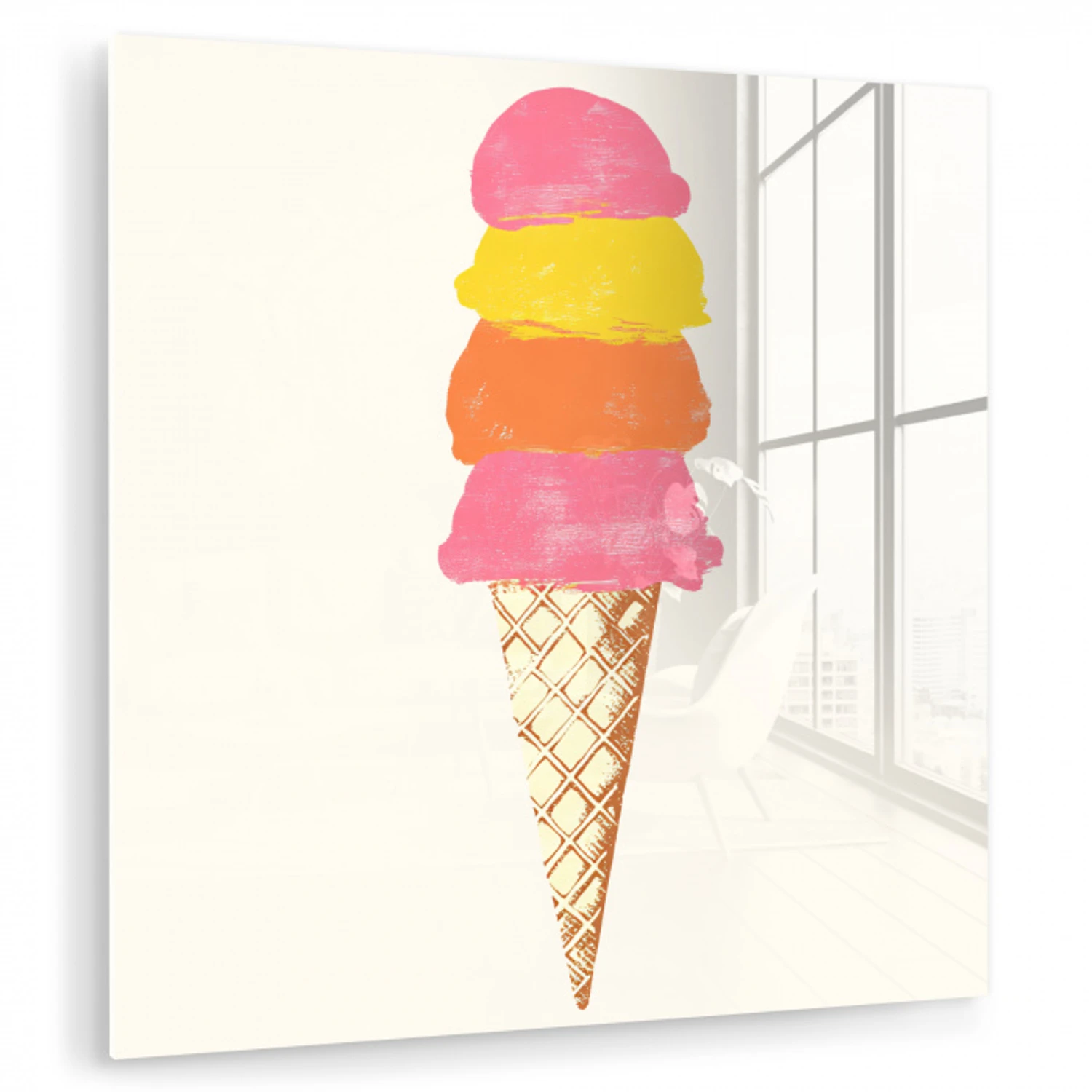 Schepijs - Hoorntje - Illustratie - Minimalistisch plexiglas 5mm klein -zzzproduct_nieuw