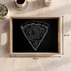 Pizzapunt - Toppings - Krijttekening Dienblad Rechthoek middel -USP_Formaat