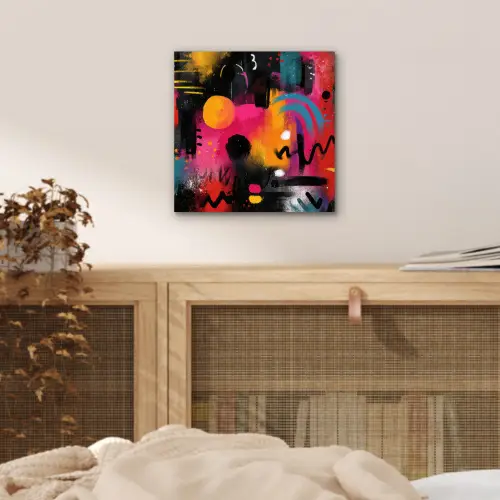 Kleurvlakken - Vormen - Kleurrijk - Abstract aluminium wit klein -sfeer3