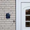 Blauwe bloemen - Sierlijk Naambord Huisje klein -sfeer1