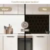 Zwart - Goud - Bloemenkern keuken achterwand 2 middel 871 -voor-na2_NL