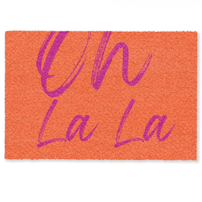 Oh la la - Oranje - Roze - Grafisch Deurmat klein -zkaufland3d