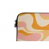 Abstract - Golvend - Oranje laptophoes neopreen klein -detail