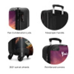 Rode reuzendraak NBS - Handbagage koffer - Kinderen Unisex middel zzzzzzzbolletjes_ENG