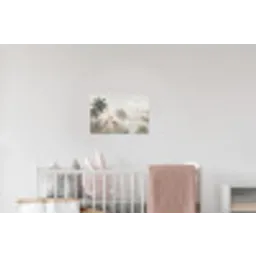 Kraanvogels - Palmbomen - Tropisch Muursticker klein -kinderkamer