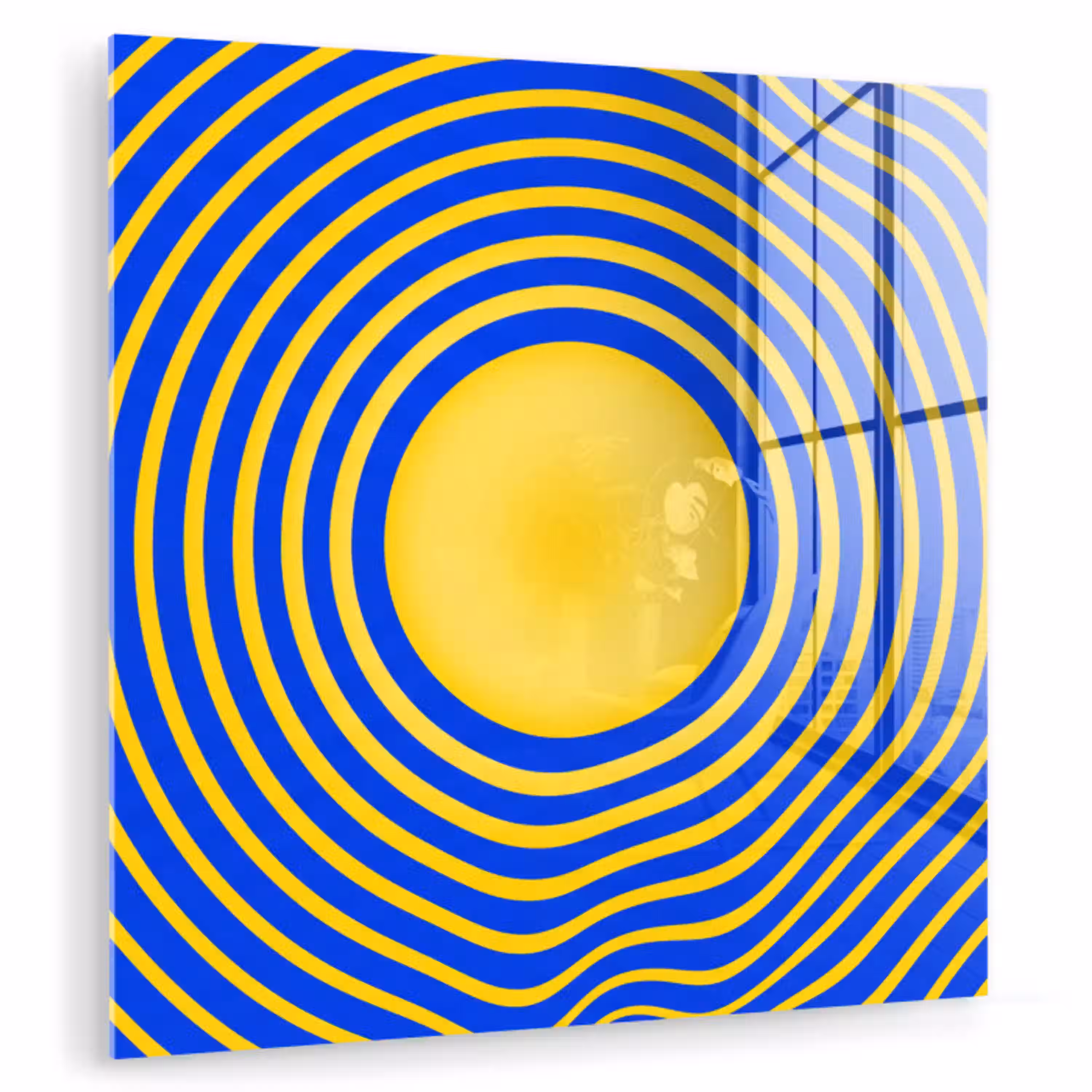 Abstract patroon - Blauw plexiglas 5mm klein -zzzproduct_nieuw