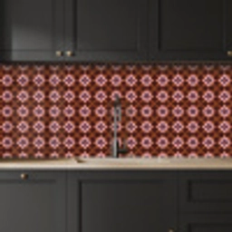 Geometrisch - Sierlijk - Bruin keuken achterwand 2 middel 871 -sfeer1