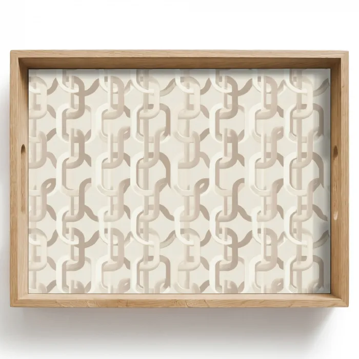 Motief - Abstract - Beige Dienblad Rechthoek middel 911 -z3d_shopping