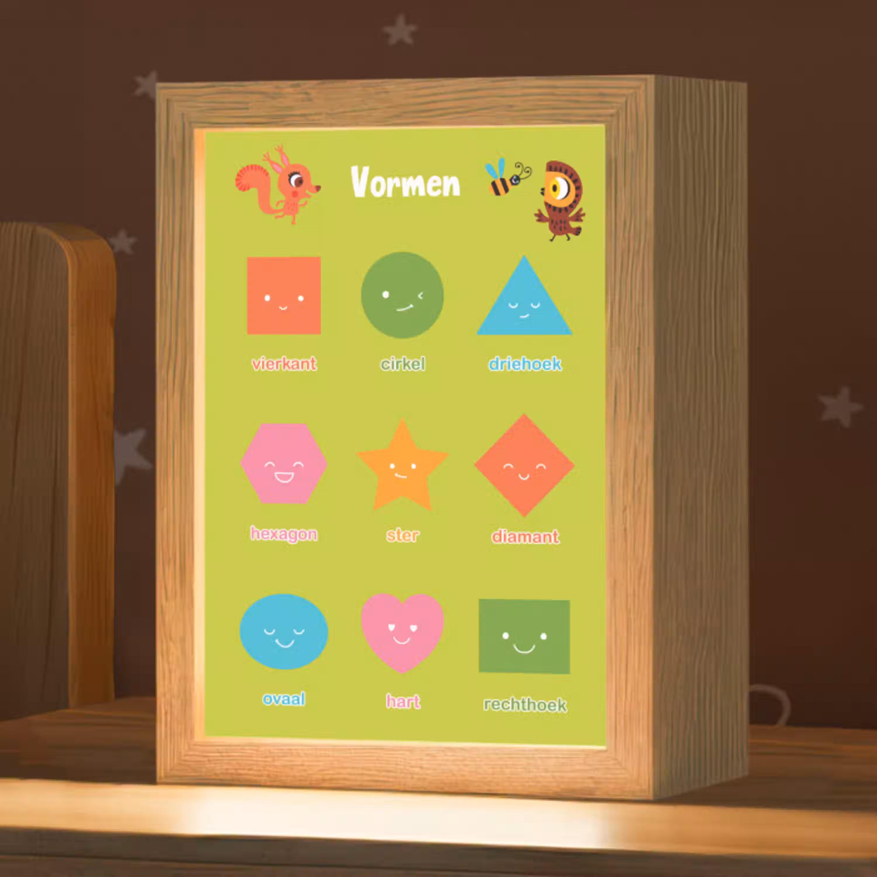 Vormen - Educatief - Leren voor kinderen - Groen Light Box met kabel klein -zzz_3d_website