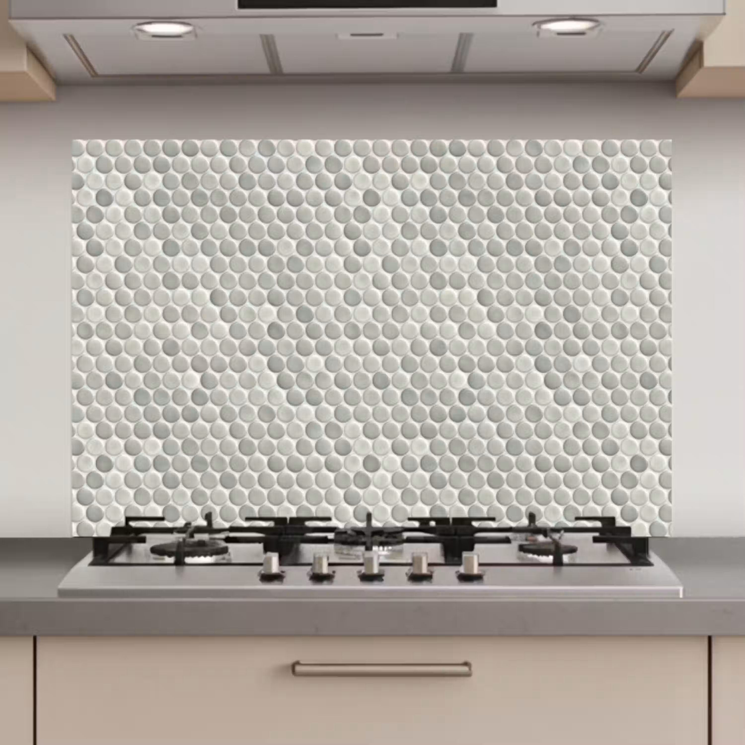 Penny - Mozaïek - Lichtgrijs keuken achterwand spatscherm klein 900 -3d_website