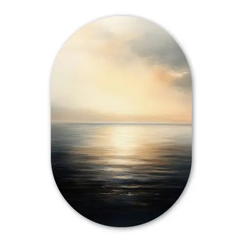 Zon - Horizon - Zee Wandcirkel Ovaal Forex klein -3d