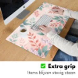Kolibrie - Vliegen - Natuur - Illustratie - Kleurrijk Muismat XXL klein -sfeer3