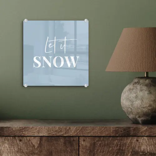 Sneeuw - Winter - Blauw - Let it snow plexiglas 5mm klein -sfeer3