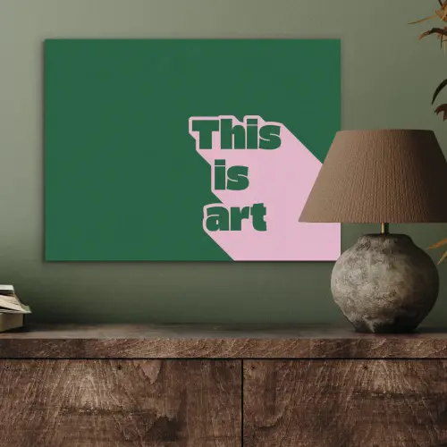 This is art - Schaduw - Roze PET vilt klein -sfeer2