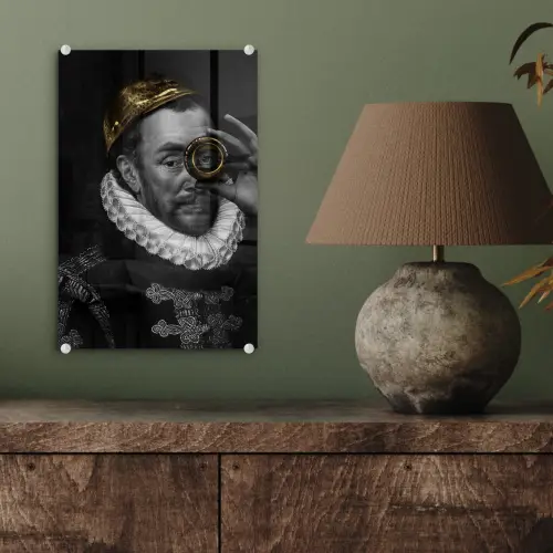 Willem van Oranje - Adriaen Thomasz - Goud - Lens plexiglas 5mm klein -sfeer3