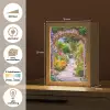 Doorkijk - Bloemen - Pad - Natuur Light Box met kabel (Wandlamp) klein -USP_websiteoverzichtNL