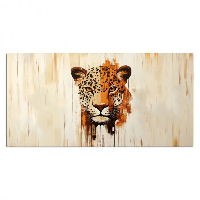 Luipaard - Symmetrisch - Strepen Muismat XXL klein -3d_leeg