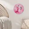 Roze - Verf - Coffee Akoestische PET Vilt - Rond klein -sfeer4