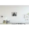 Stier - Telefoon - Toilet - Zwart - Wit textielposter latten blank klein -kinderkamer