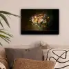 Glazen - Bloemen - Boeket - Kleuren canvas 2cm klein -sfeer1