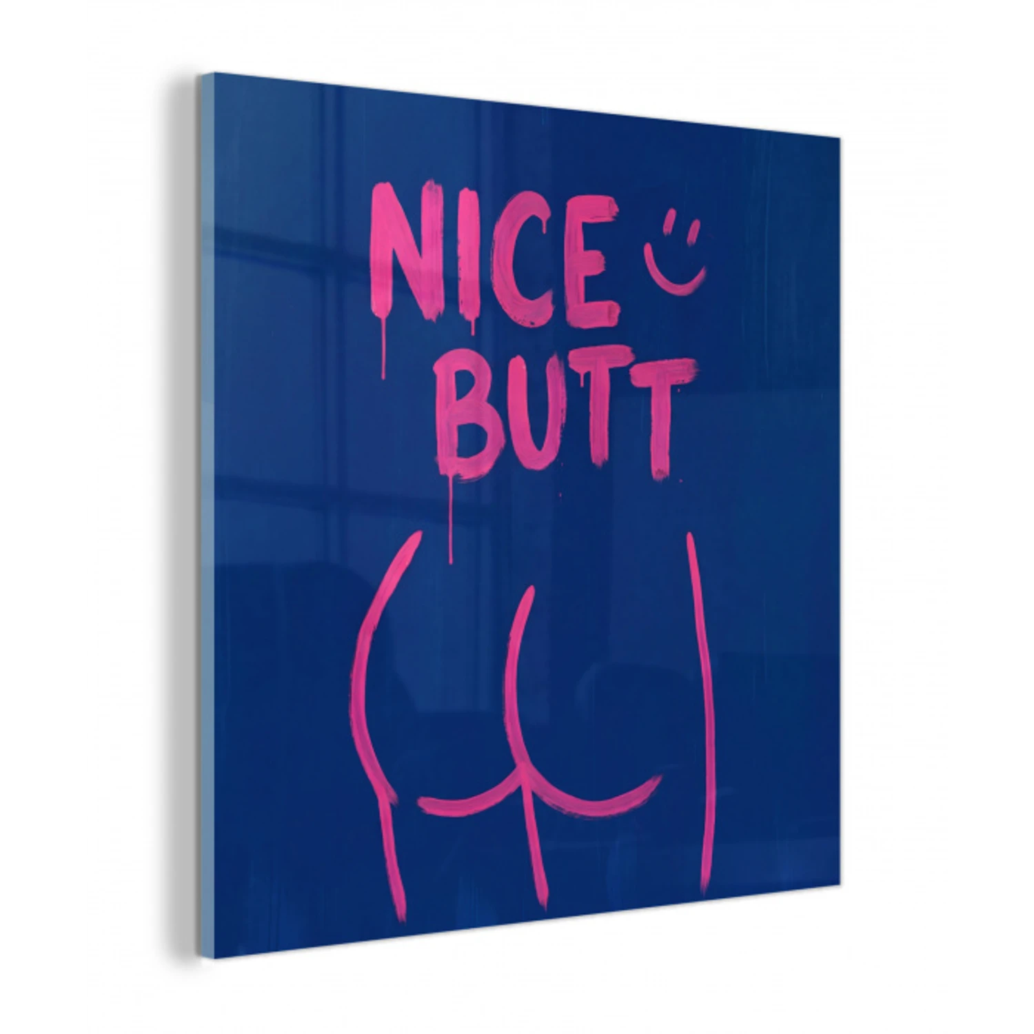 Brutaal - Grappig - Blauw plexiglas 5mm klein -z3d