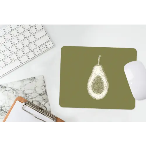Avocado - Minimalistisch - Illustratie - Groen muismat rubber klein -witbureau