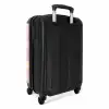 Pastel - Margrieten op licht licht roze achtergrond NBS - Handbagage koffer - Kinderen Unisex middel -achterkant