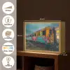 Graffiti - Verlaten trein - Street art Light Box met batterij (Wandlamp) middel -USP_websiteoverzichtNL