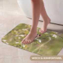 Putter - Bloesem - Lente - Natuur - Kleurrijk Badmat klein -USP_ZachtDE